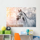 Sporty Grey Horse Wall Decal