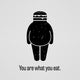 You are What You Eat Fat Version Proverb Wall Decal
