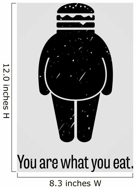 You are What You Eat Fat Version Proverb Wall Decal