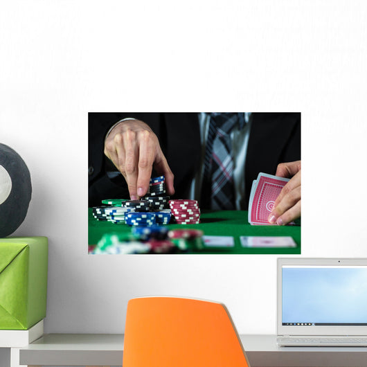 Man betting on the casino Wall Decal