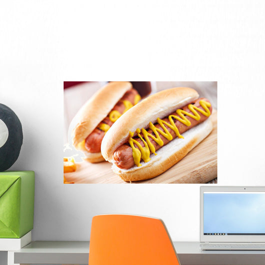 Hotdog and Fries with a Beer Wall Decal