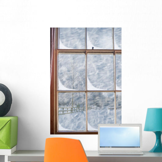 Snowy Window Wall Decal