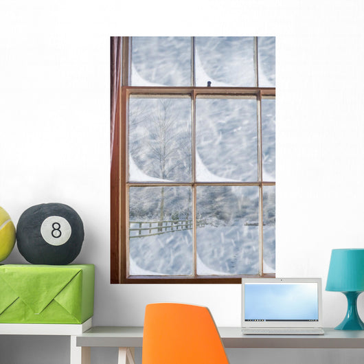 Snowy Window Wall Decal