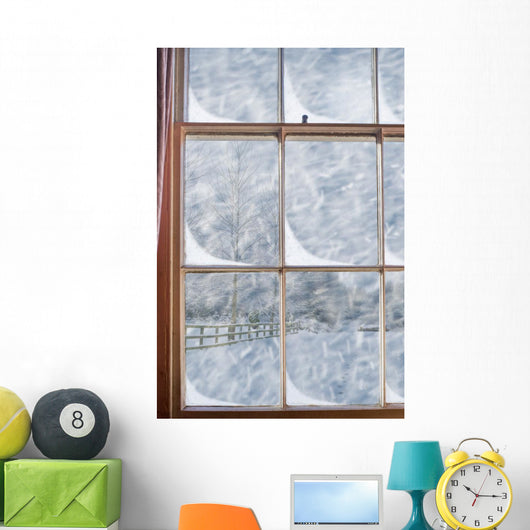 Snowy Window Wall Decal