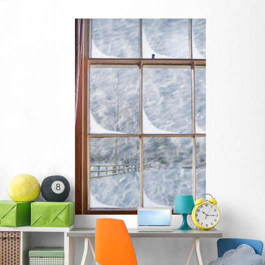 Snowy Window Wall Decal