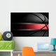 Basketball on black background Wall Decal