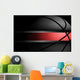 Basketball on black background Wall Decal