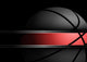 Basketball on black background Wall Decal