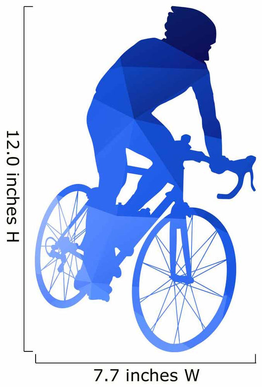 Abstract blue vector cycling racer Wall Decal