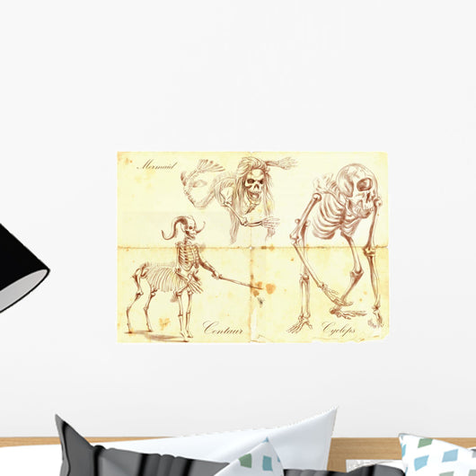 An hand drawn vector: Mermaid, Cyclops, Centaur Wall Decal