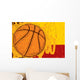 Sketchy Basketball Background Wall Decal