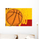 Sketchy Basketball Background Wall Decal