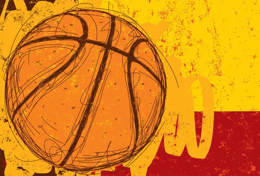 Sketchy Basketball Background Wall Decal