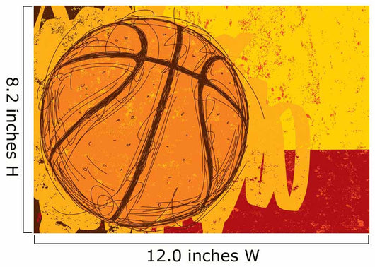 Sketchy Basketball Background Wall Decal