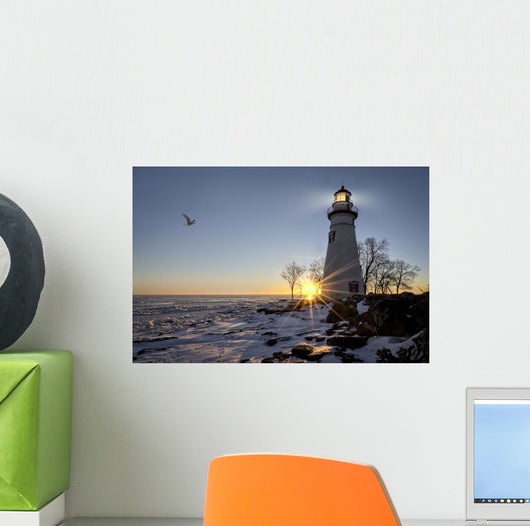 Marblehead Lighthouse Sunrise Wall Decal