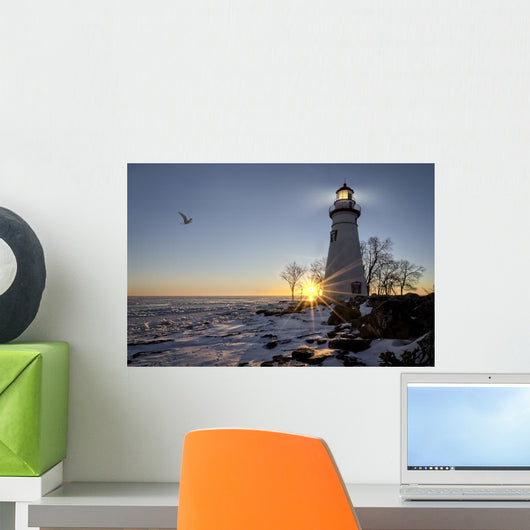 Marblehead Lighthouse Sunrise Wall Decal