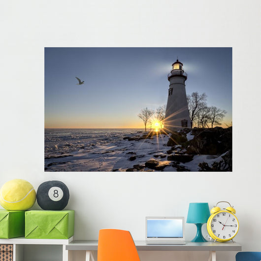 Marblehead Lighthouse Sunrise Wall Decal