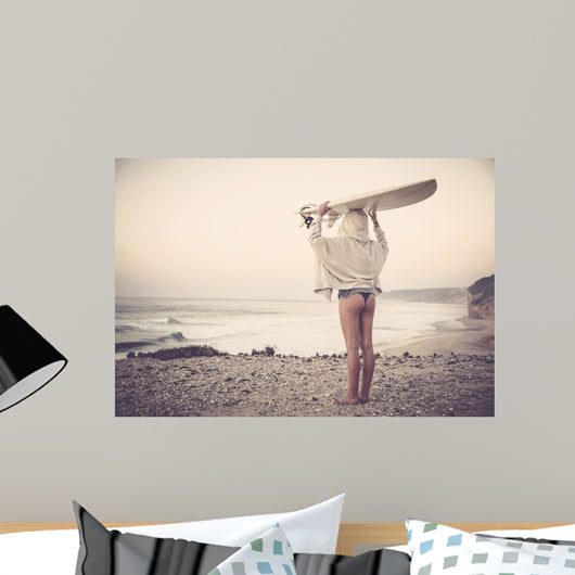 Surfer Girl Wall Decal