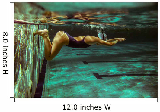 Swimmer at the swimming pool.Underwater photo. Wall Decal