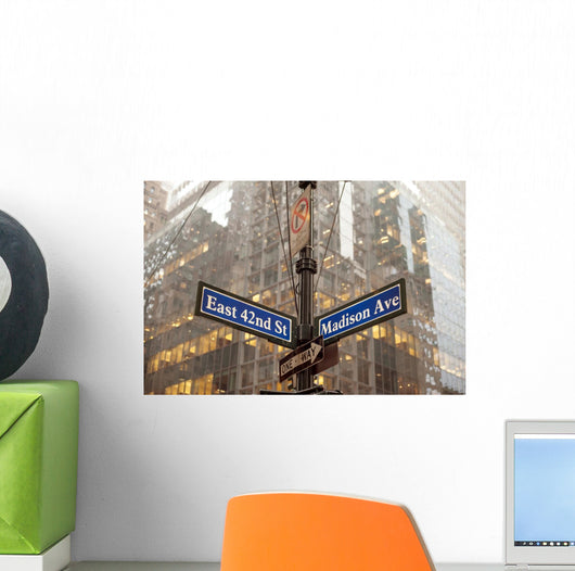 Corner of 42nd and Madison ave in midtown Manhattan Wall Decal