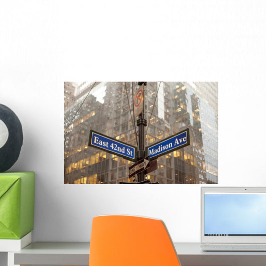 Corner of 42nd and Madison ave in midtown Manhattan Wall Decal