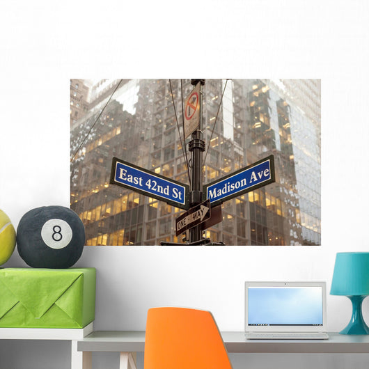 Corner of 42nd and Madison ave in midtown Manhattan Wall Decal