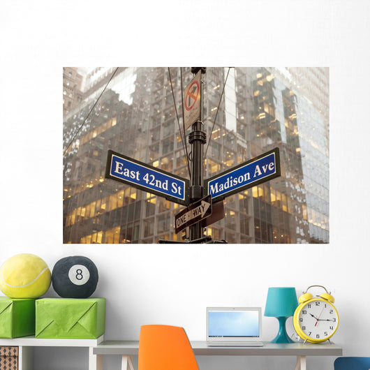 Corner of 42nd and Madison ave in midtown Manhattan Wall Decal