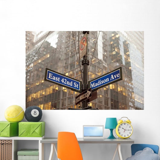 Corner of 42nd and Madison ave in midtown Manhattan Wall Decal