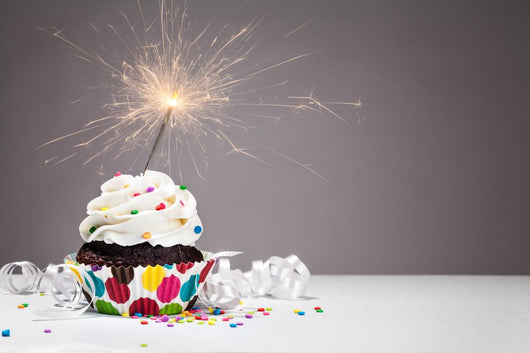 Birthday Sparkler Cupcake Wall Decal
