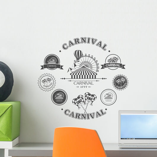 Carnival vintage badges Wall Decal