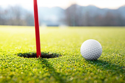 golf ball near the hole Wall Decal