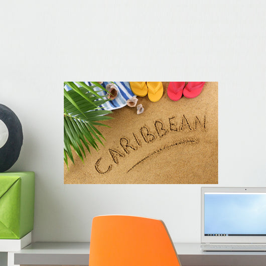 Caribbean beach Wall Decal