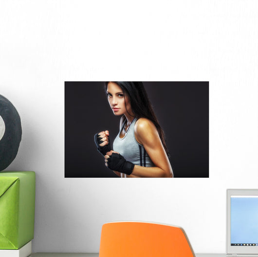 woman boxer portrait Wall Decal