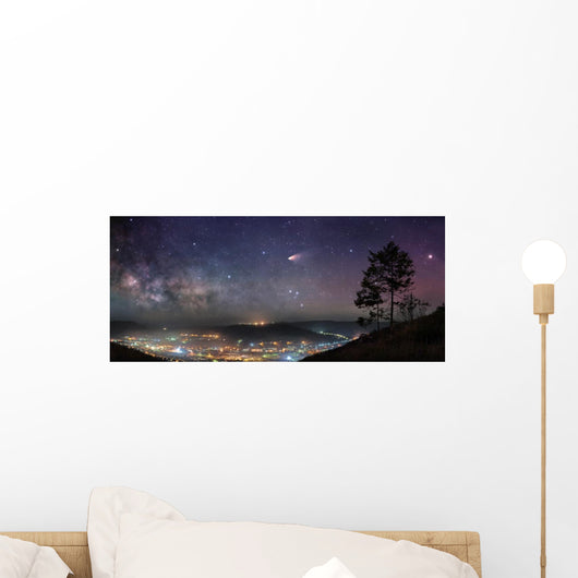 Starry night panorama Wall Decal