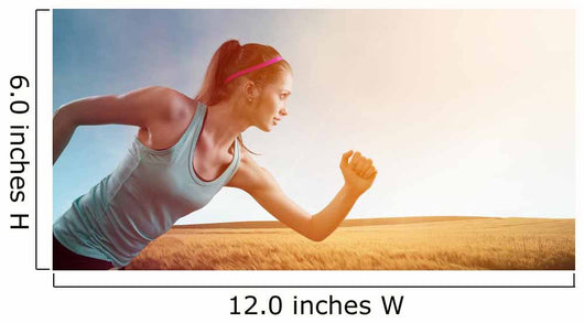 Joggerin läuft in sommer sonnenuntergang Wall Decal