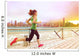 Urban runner woman jogging in Hong Kong at sunset Wall Decal
