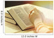 Hands of old woman with Bible on table Wall Mural