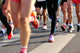 Marathon Runner Legs Running On City Street Wall Decal 3