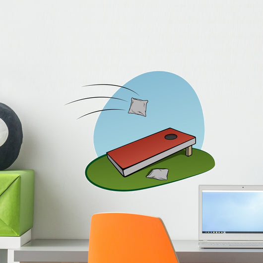 Corn Hole game with board and bag Wall Decal