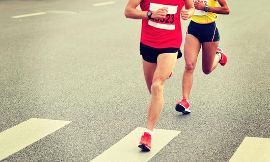 Marathon Runner Legs Running On City Street Wall Decal 2