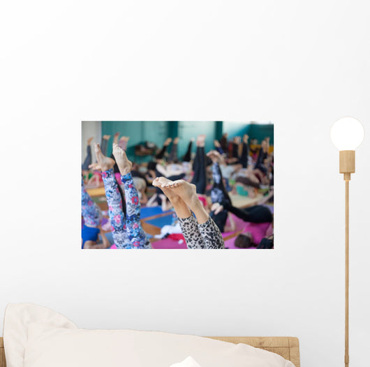 yoga candle position Wall Mural