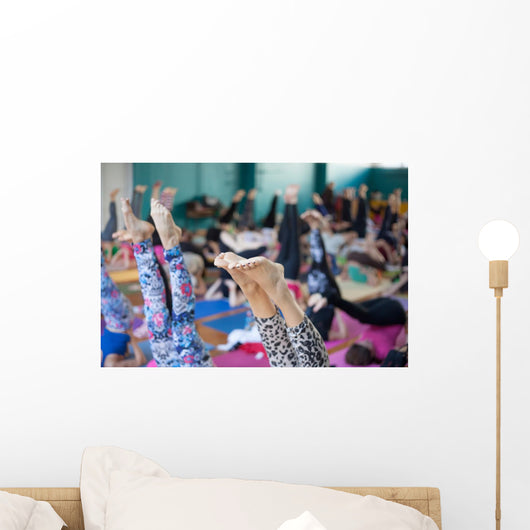 yoga candle position Wall Mural