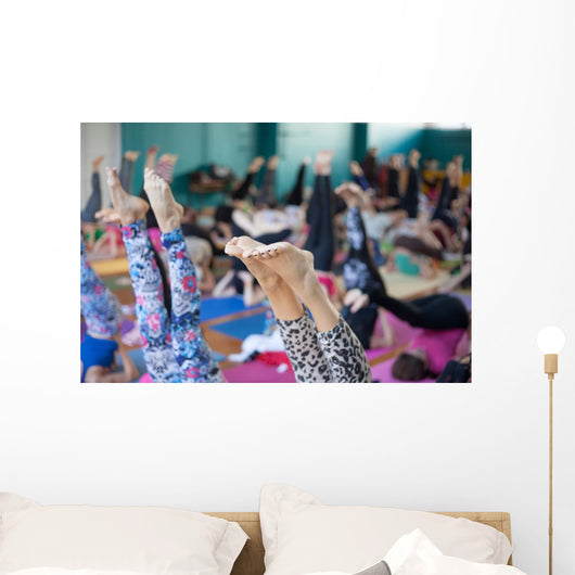 yoga candle position Wall Mural