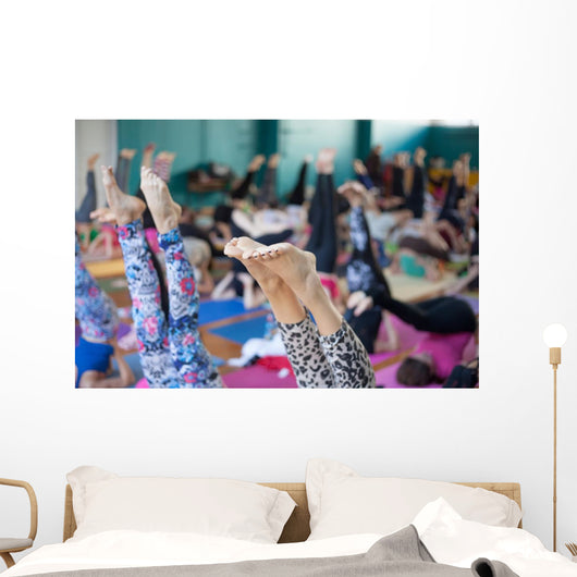 yoga candle position Wall Mural