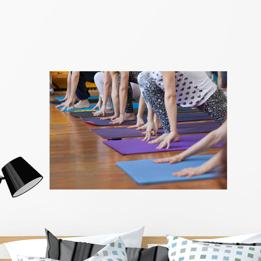 yoga class Wall Mural