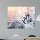 Portrait of a gray sports horse in the winter Wall Mural