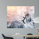 Portrait of a gray sports horse in the winter Wall Mural