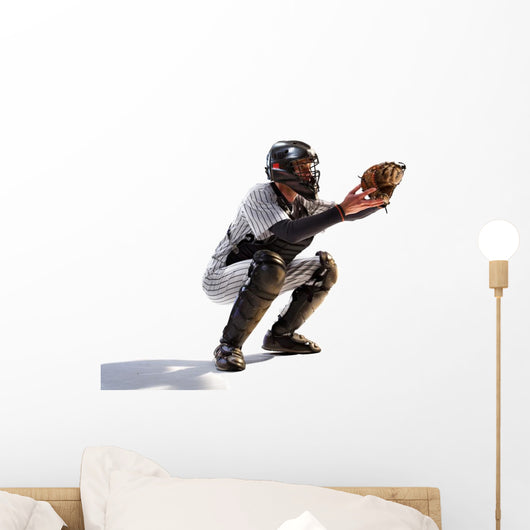 Professional baseball grand arena in sunlight Wall Decal