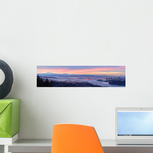 Vancouver Panoramic Cityscapes Wall Decal