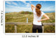 Athletic woman touching neck and back muscles by injury Wall Mural